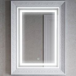 Corozo Зеркало Классика 61x81 белое – фотография-1